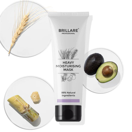 Brillare Heavy Moisturising Conditioner for Dry, Frizzy Hair | Avocado, Wheat & Sugarcane | 125g