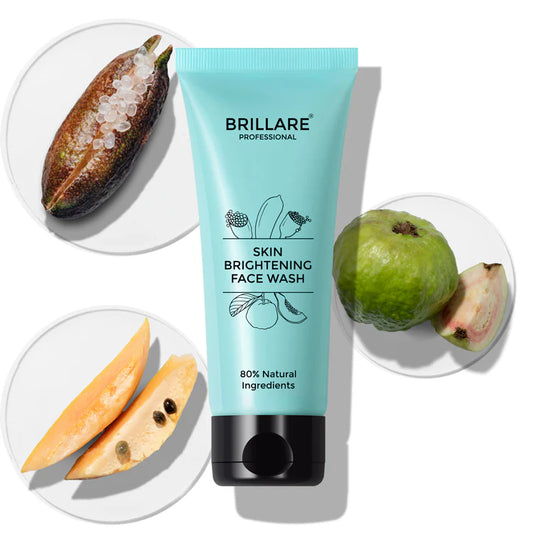 Brillare Professional Skin Brightening Face Wash for Reducing Pigmentation | Caviar Lime, Papaya & Guava | 100ml